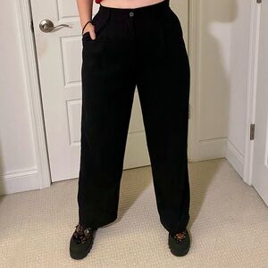 Black Garage Porter Pleated Straight Pant